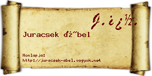 Juracsek Ábel névjegykártya