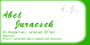 abel juracsek business card